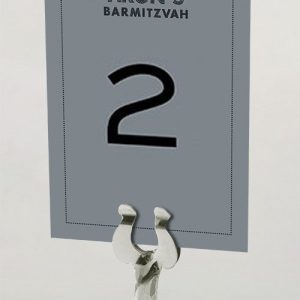 Silver Black Border - Celebration Table Name Card