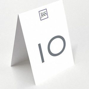 Blue Square - Diamond Table Name Card