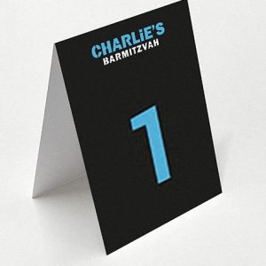 Blue & White Modern - Diamond Table Name Card