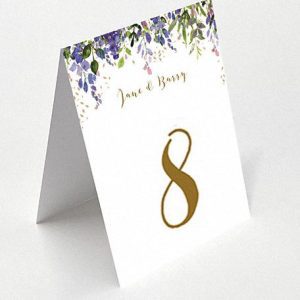 Floral Sky - Diamond Table Name Card