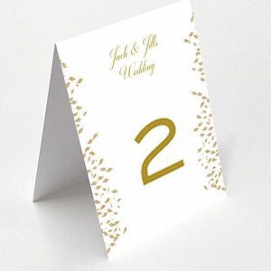 Gold Leaf - Diamond Table Name Card