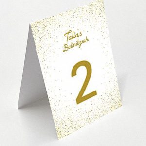 Golden Dots - Diamond Table Name Card