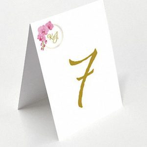 Golden Keyring - Diamond Table Name Card