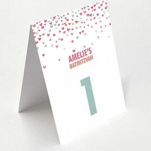 Pink & Green Dots - Diamond Table Name Card