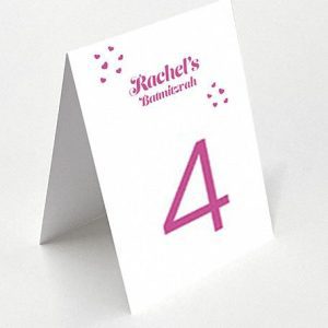 Pink Hearts - Diamond Table Name Card