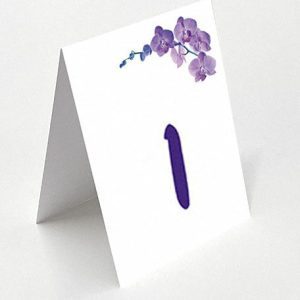 Purple Flora - Diamond Table Name Card
