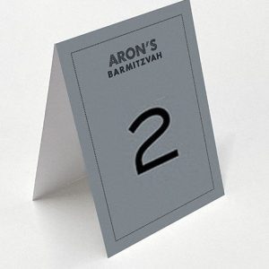 Silver Black Border - Diamond Table Name Card