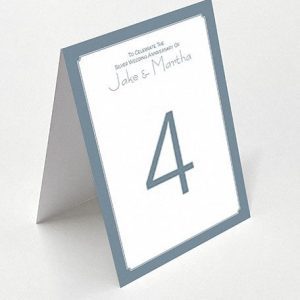 Silver Edge - Diamond Table Name Card