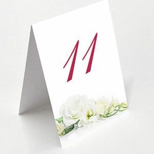White Rose - Diamond Table Name Card