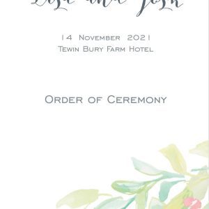 Benschers4u Order of Ceremony