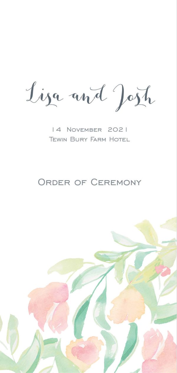 Benschers4u Order of Ceremony